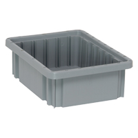 Contenants Divider Box, Plastique, 10,9" la x 8,3" p x 3,5" h, Gris Groupe Belzile Dickner