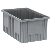 Contenants Divider Box, Plastique, 16,5" la x 10,9" p x 8" h, Gris Groupe Belzile Dickner