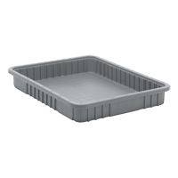 Contenants Divider Box, Plastique, 22,5" la x 17,5" p x 3" h, Gris Groupe Belzile Dickner