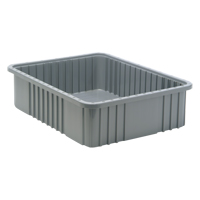 Contenants Divider Box, Plastique, 22,5" la x 17,5" p x 6" h, Gris Groupe Belzile Dickner