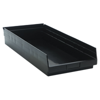 Bac pour &eacute;tag&egrave;re &eacute;conomique, 11-1/8" la x 4" H x 23-5/8" p, Noir, Capacit&eacute; 60 lb Groupe Belzile Dickner