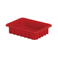Divider Box&reg; Containers, Polyethylene, 10.8" W x 8.3" D x 2.5" H, Red Groupe Belzile Dickner