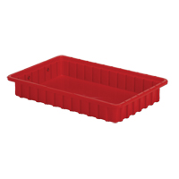 Contenants Divider Box, Poly&eacute;thyl&egrave;ne, 16,5" la x 10,9" p x 2,5" h, Rouge Groupe Belzile Dickner