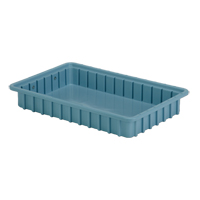 Contenants Divider Box, Poly&eacute;thyl&egrave;ne, 16,5" la x 10,9" p x 2,5" h, Bleu p&acirc;le Groupe Belzile Dickner