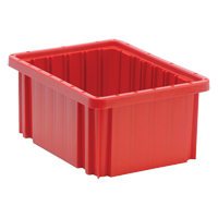 Contenants Divider Box, Plastique, 10,9" la x 8,3" p x 5" h, Rouge Groupe Belzile Dickner