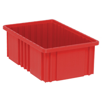Contenants Divider Box, Plastique, 16,5" la x 10,9" p x 6" h, Rouge Groupe Belzile Dickner