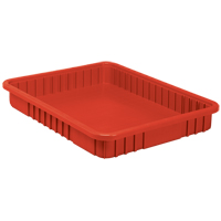 Contenants Divider Box, Plastique, 22,5" la x 17,5" p x 3" h, Rouge Groupe Belzile Dickner
