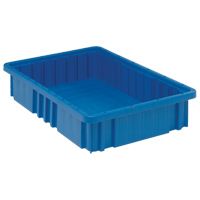 Contenants Divider Box, Plastique, 16,5" la x 10,9" p x 3,5" h, Bleu Groupe Belzile Dickner