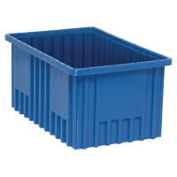 Contenants Divider Box, Plastique, 16,5" la x 10,9" p x 8" h, Bleu Groupe Belzile Dickner