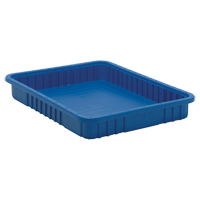 Contenants Divider Box, Plastique, 22,5" la x 17,5" p x 3" h, Bleu Groupe Belzile Dickner
