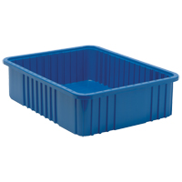 Contenants Divider Box, Plastique, 22,5" la x 17,5" p x 6" h, Bleu Groupe Belzile Dickner
