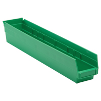 Economy Shelf Bin, 4-1/8" W x 4" H x 23-5/8" D, Green Groupe Belzile Dickner