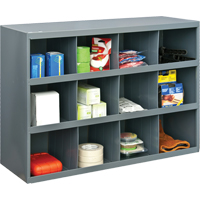 Storage Bin Cabinets, Steel, 12 Drawers, 33-3/4" x 12" x 23-7/8", Grey Groupe Belzile Dickner