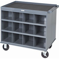 Heavy-Duty 2-Sided Mobile Carts/Work Stations, 1000 lbs. Capacity, 34" x W, 32" x H, 24" D, All-Welded CD330 | Dickner Inc