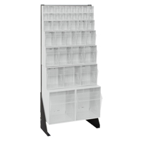 Tip-Out Bins Stand, 23-5/8" W x 8" D x 52" H, 38 Drawers Groupe Belzile Dickner