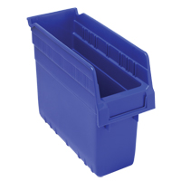 Store-Max Shelf Bins, 4-3/8" W x 8" H x 11-5/8" D, Blue, 44 lbs. Capacity Groupe Belzile Dickner