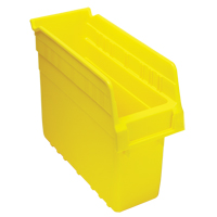 Store-Max Shelf Bins, 4-3/8" W x 8" H x 11-5/8" D, Yellow, 44 lbs. Capacity Groupe Belzile Dickner