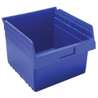 Store-Max Shelf Bins, 11-1/8" W x 8" H x 11-5/8" D, Blue, 44 lbs. Capacity Groupe Belzile Dickner