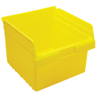 Store-Max Shelf Bins, 11-1/8" W x 8" H x 11-5/8" D, Yellow, 44 lbs. Capacity Groupe Belzile Dickner