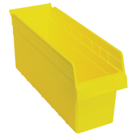 Store-Max Shelf Bins, 6-5/8" W x 8" H x 17-7/8" D, Yellow, 56 lbs. Capacity Groupe Belzile Dickner