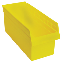 Store-Max Shelf Bins, 8-3/8" W x 8" H x 17-7/8" D, Yellow, 56 lbs. Capacity Groupe Belzile Dickner