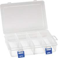 Plastic Compartment Box, 5.5" W x 7.75" D x 1.75" H, 8 Compartments Groupe Belzile Dickner