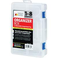 Boîte à compartiments en plastique, 6,25" la x 9,25" p x 2,2" h, 8 compartiments CG070 | Dickner Inc