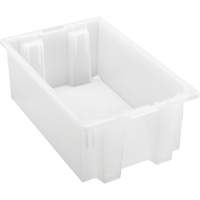Heavy-Duty Stack & Nest Tote, 6" x 11" x 18", Clear CG085 | Dickner Inc