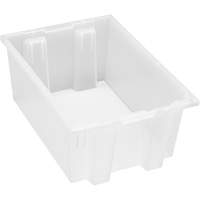 Heavy-Duty Stack & Nest Tote, 8" x 13.5" x 19.5", Clear CG089 | Dickner Inc