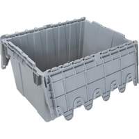 Contenant de distribution en plastique avec dessus basculant, 21,65" x 15,5" x 12,5", Gris Groupe Belzile Dickner