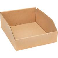 Boîtes profondes en carton ondul&eacute;, 9-3/4" la x 11-1/4" p x 4-1/2" h, Beige Groupe Belzile Dickner