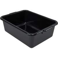 All-Purpose Flat-Bottom Storage Tub, 7" H x 15" D x 21" L, Plastic, Black Groupe Belzile Dickner