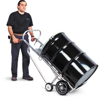 Diables pour baril avec frein manuel, Fabriqu&eacute; en Aluminium, 25 - 55 gal. US (20 - 45 gal. imp.) Groupe Belzile Dickner