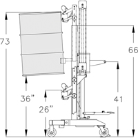 Manipulateur ergonomique de baril à portée élevé, DM-100-HR, 30 - 85 gal. US (25 - 70 gal. imp.) DC597 | Dickner Inc