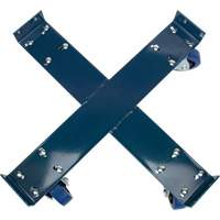 Drum Dolly, Steel, 1400 lbs. Capacity, 24" Diameter, Blue Elastic Casters Groupe Belzile Dickner