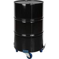 Drum Dolly, Steel, 1400 lbs. Capacity, 24" Diameter, Blue Elastic Casters Groupe Belzile Dickner