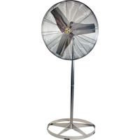 Stainless Steel Food Service Washdown Air Circulating Fans, Industrial, 1 Speed, 24" Diameter Groupe Belzile Dickner