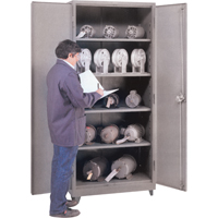 Armoires &agrave; calibre &eacute;lev&eacute;, Acier, 3 Tablettes, 60" h x 36" la x 21" P, Gris Groupe Belzile Dickner