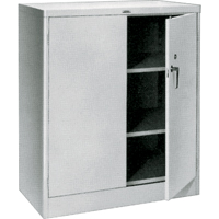 Counter High Cabinets, Steel, 2 Shelves, 42" H x 36" W x 21" D, Grey FF986 | Dickner Inc