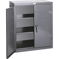 Counter Top Storage Cabinets, Steel, 2 Shelves, 36" H x 24" W x 20" D, Grey Groupe Belzile Dickner
