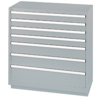 Armoires de rangement avec tiroirs, 7 tiroirs, 40-1/4" la x 22-1/2" p x 41-3/4" h, Gris Groupe Belzile Dickner
