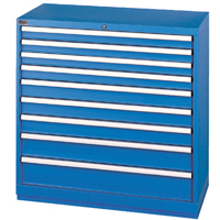 Armoires de rangement avec tiroirs, 9 tiroirs, 40-1/4" la x 22-1/2" p x 41-3/4" h, Bleu brillant Groupe Belzile Dickner
