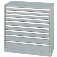 Armoires de rangement avec tiroirs, 9 tiroirs, 40-1/4" la x 22-1/2" p x 41-3/4" h, Gris Groupe Belzile Dickner