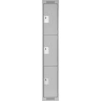 Casiers Clean Line, 3 niveaux, 12" x 18" x 72", Acier, Gris, Rivet (assembl&eacute;) Groupe Belzile Dickner