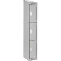 Casiers Clean Line, 3 niveaux, 12" x 18" x 78", Acier, Gris, Rivet (assembl&eacute;) Groupe Belzile Dickner