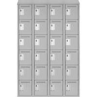Clean Line Lockerette , 6 -tier, Bank of 4, 48" x 18" x 78", Steel, Grey, Rivet (Assembled) Groupe Belzile Dickner