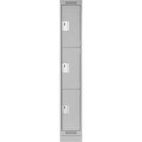 Casiers Clean Line, 3 niveaux, 12" x 18" x 76", Acier, Gris, Rivet (assembl&eacute;) Groupe Belzile Dickner