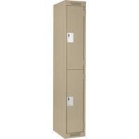 Casiers Clean Line, 2 niveaux, 12" x 18" x 72", Acier, Beige, Rivet (assembl&eacute;) Groupe Belzile Dickner