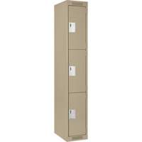 Casiers Clean Line, 3 niveaux, 12" x 18" x 72", Acier, Beige, Rivet (assembl&eacute;) Groupe Belzile Dickner