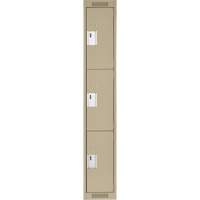 Casiers Clean Line, 3 niveaux, 12" x 18" x 72", Acier, Beige, Rivet (assembl&eacute;) Groupe Belzile Dickner